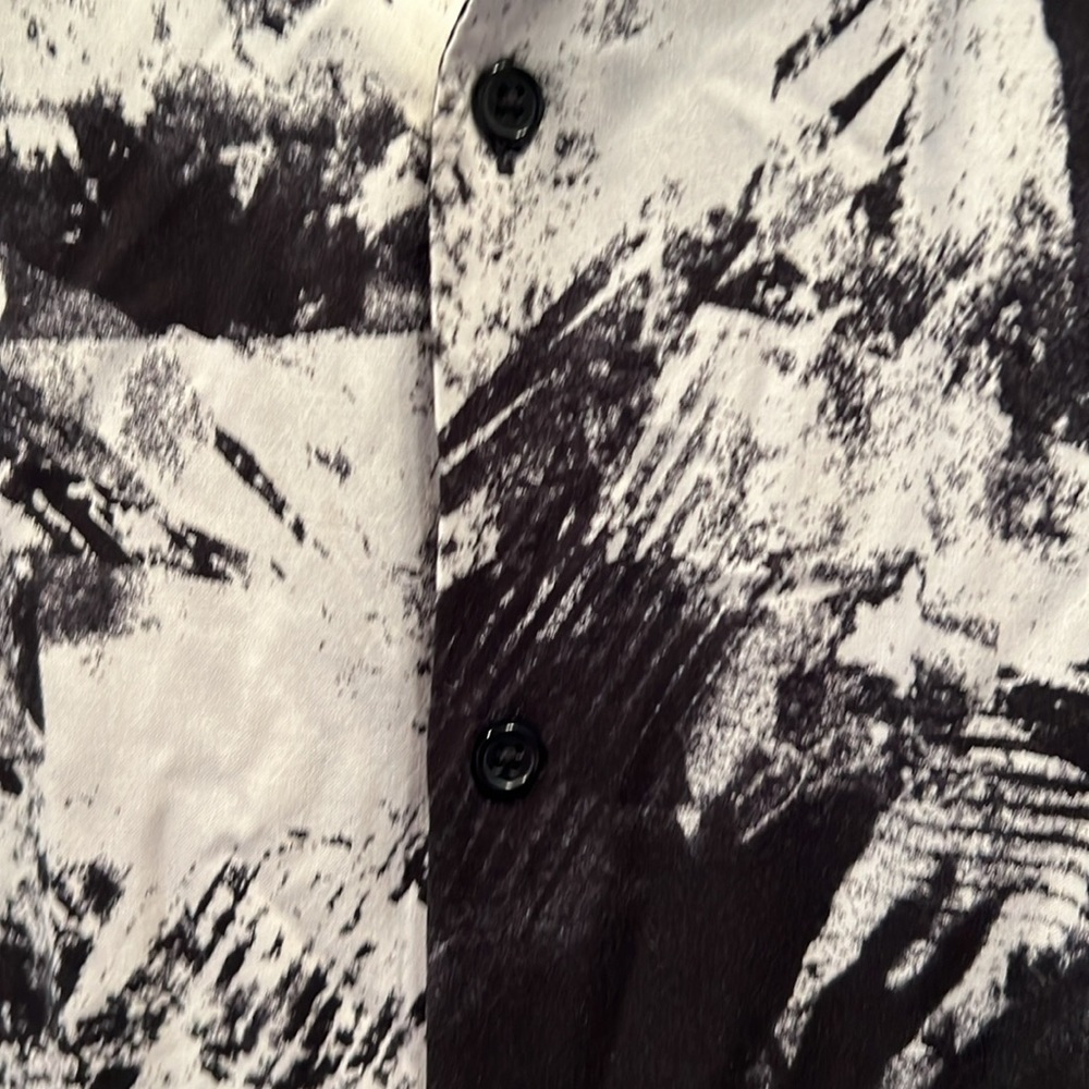 No Boundaries Button Shirt, SZ 2XL, NWOT, PTP 27”, L 30”, Dark Navy Blue/White - Picture 4 of 8